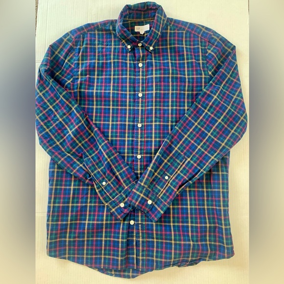 GAP Other - GAP Men's Multicolor Plaid Shirt-Size L